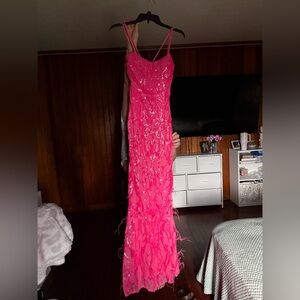 Vibrant Pink Sequin Gown